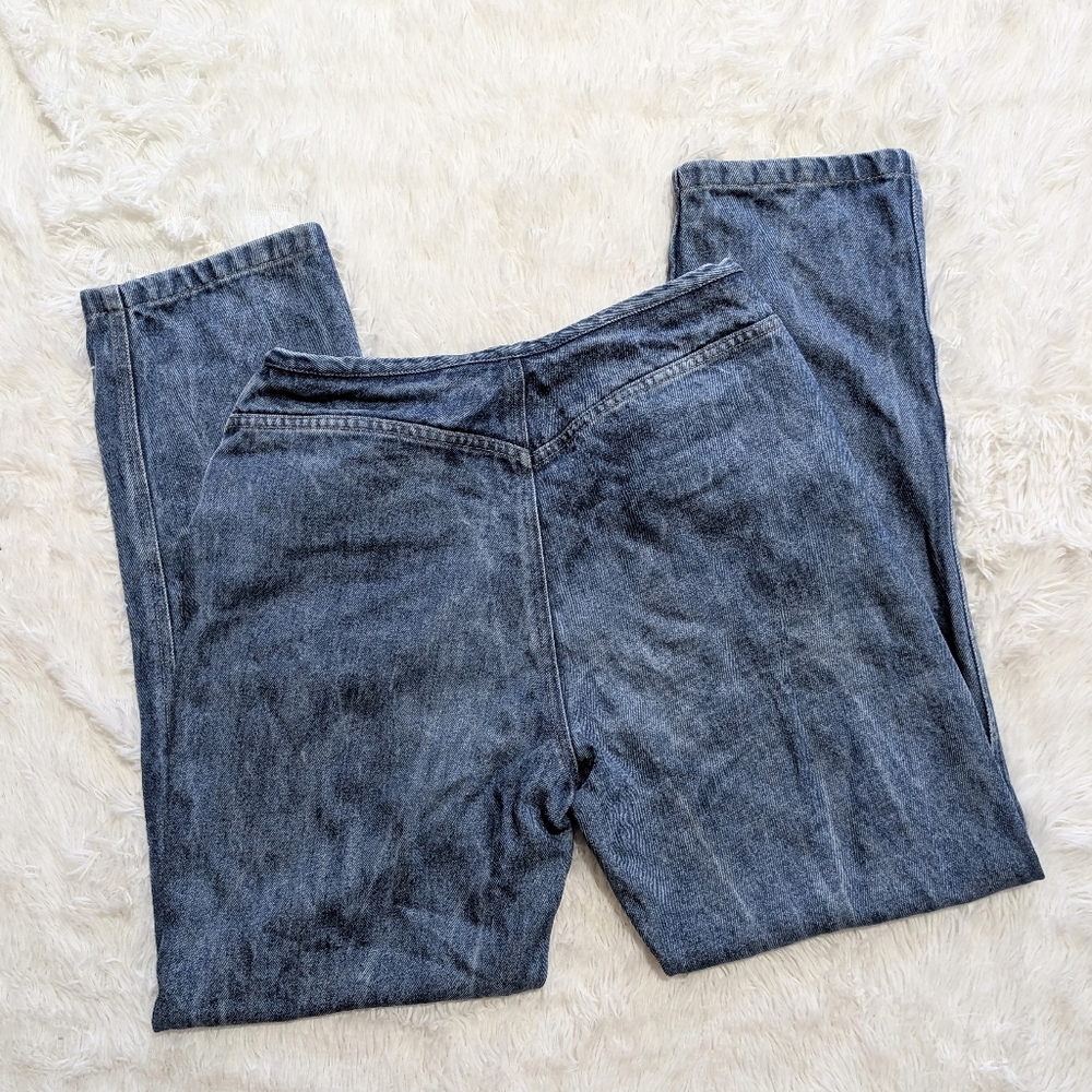 Y2K Vintage Liz Claiborne Acid Wash Tencel Tapered Blue Jeans Size 6 Petite